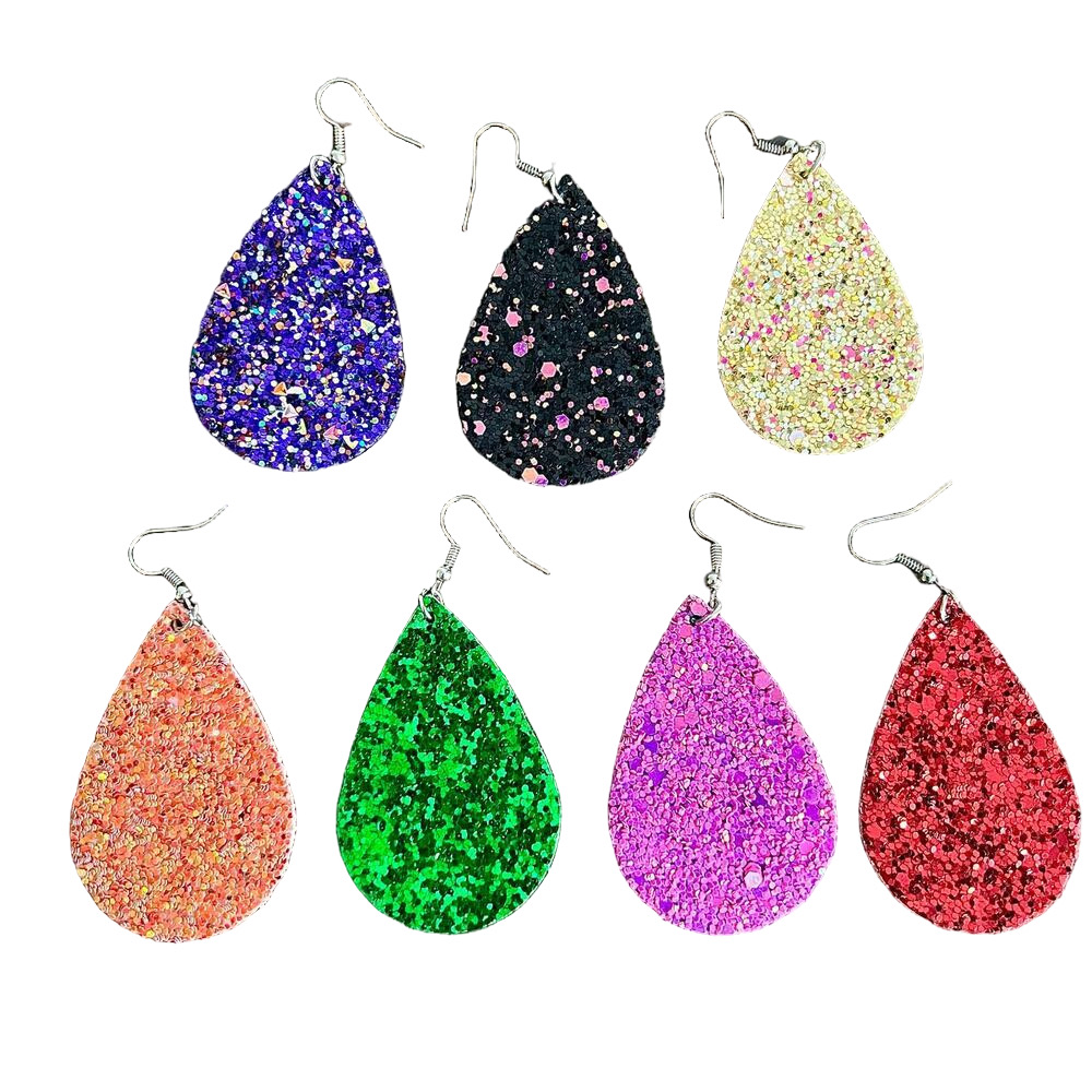 🍭6/$30 SOLO EARRINGS NOT PAIRS glitter handmade teardrop vibrant dangle earrings